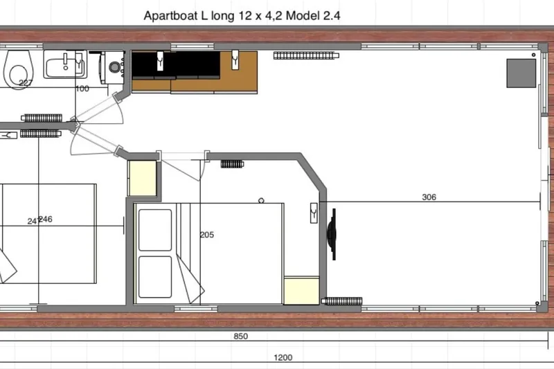 Slide: The Image of Floor plan of Waterlodge Apart L Long 2026, featuring compact living space and amenities. - 31