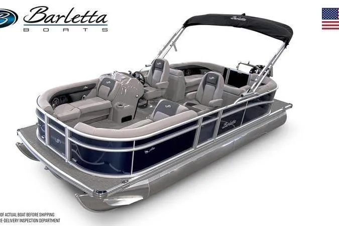 The Image of 2025 Barletta ARIA 22QC pontoon boat with sleek design and comfortable seating. - 1