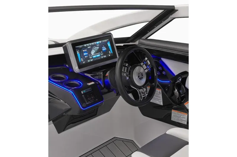 Slide: The Image of Manufacturer Provided Image: 2023 Yamaha Boats 275SE dashboard with modern controls and illuminated display. - 3