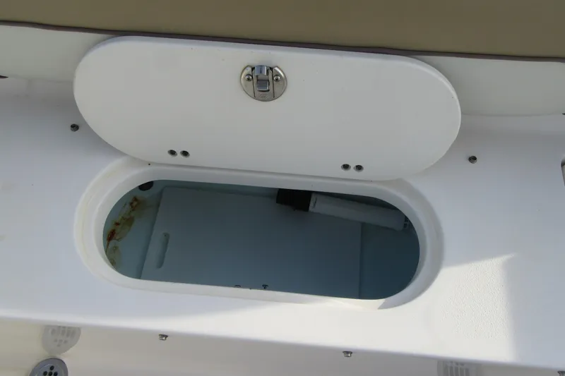 Slide: The Image of Open storage compartment on 2019 Key West 239 FS boat. - 9