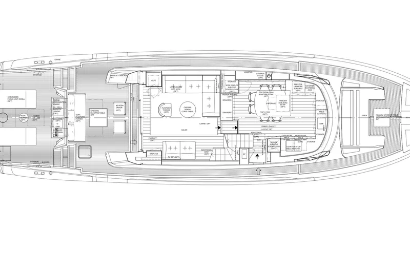 Slide: The Image of Floor plan of 2026 Sanlorenzo SX76 yacht, showcasing detailed layout and design elements. - 24