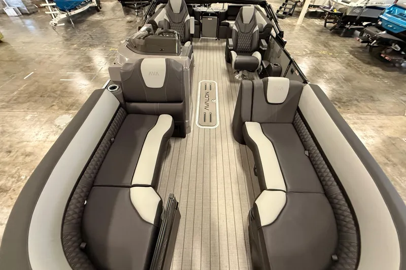 Slide: The Image of 2026 Avalon Catalina Platinum Quad Lounger interior with luxurious seating and modern design. - 7