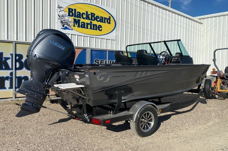 Slide: The Image of 2026 G3 Angler V18 FS boat with Yamaha motor at BlackBeard Marine dealership. - 7