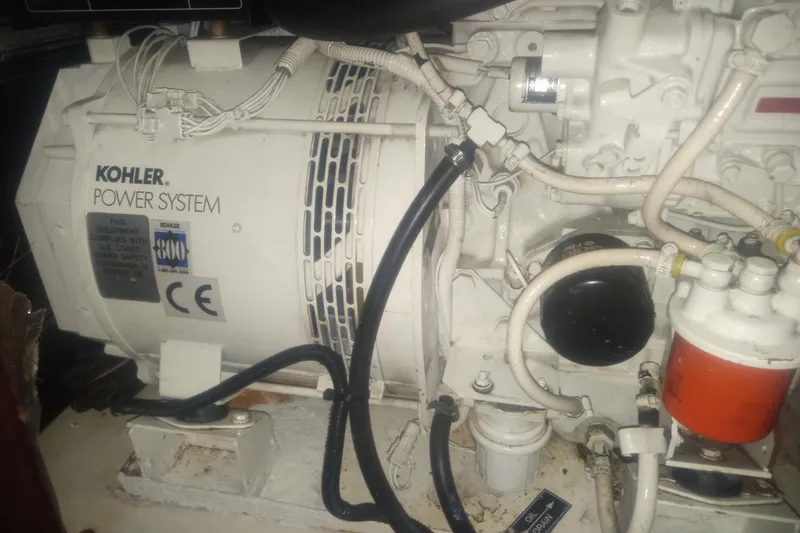 Slide: The Image of Kohler power system in a 1997 Hunter Passage 42 yacht engine room. - 22