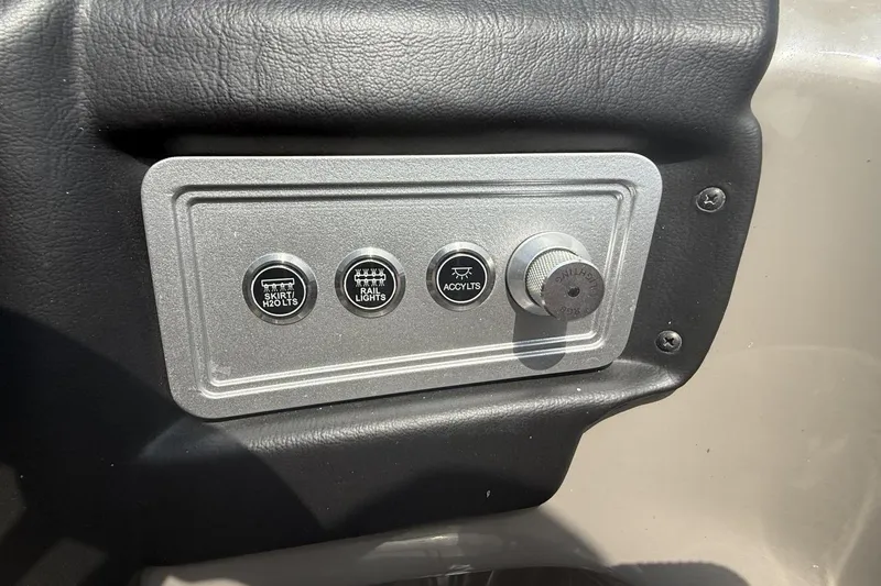 Slide: The Image of Control panel of a 2021 Premier 270 S-Series RF with buttons and a knob. - 5