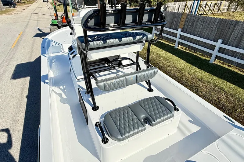 Slide: The Image of 2026 Shallow Sport 24 Sport boat interior with sleek seating and modern design. - 8