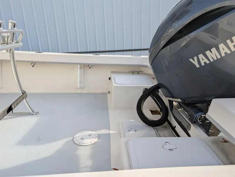 Slide: The Image of 2024 May-Craft 20 Cape Classic boat with Yamaha engine, interior view. - 11