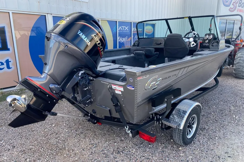 Slide: The Image of 2026 G3 Angler V178 F boat with Yamaha outboard motor on trailer. - 6