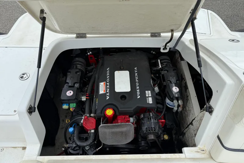 Slide: The Image of Engine compartment of a 2005 Cobalt 240 boat with Volvo Penta engine. - 7