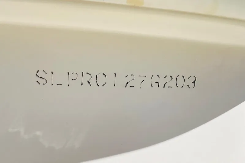 Slide: The Image of Hull identification number on 2003 Scout 235 Sportfish boat. - 14