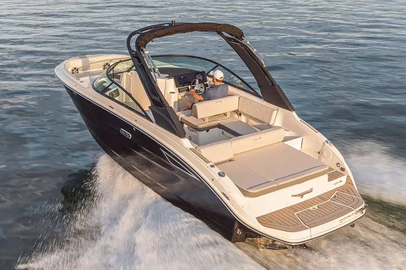 Slide: The Image of Manufacturer Provided Image: 2025 Sea Ray SDX 250 boat cruising on open water. - 5