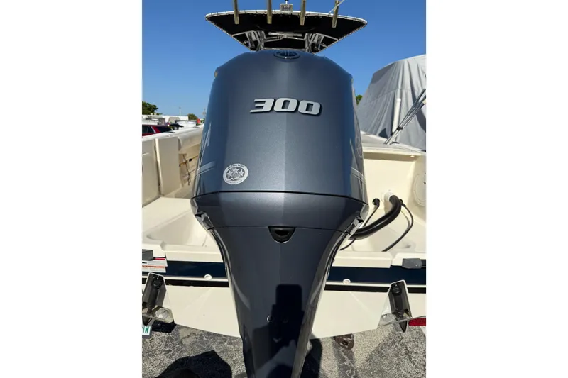 Slide: The Image of 2008 Pursuit C 250 Center Console with Yamaha 300 outboard engine. - 26