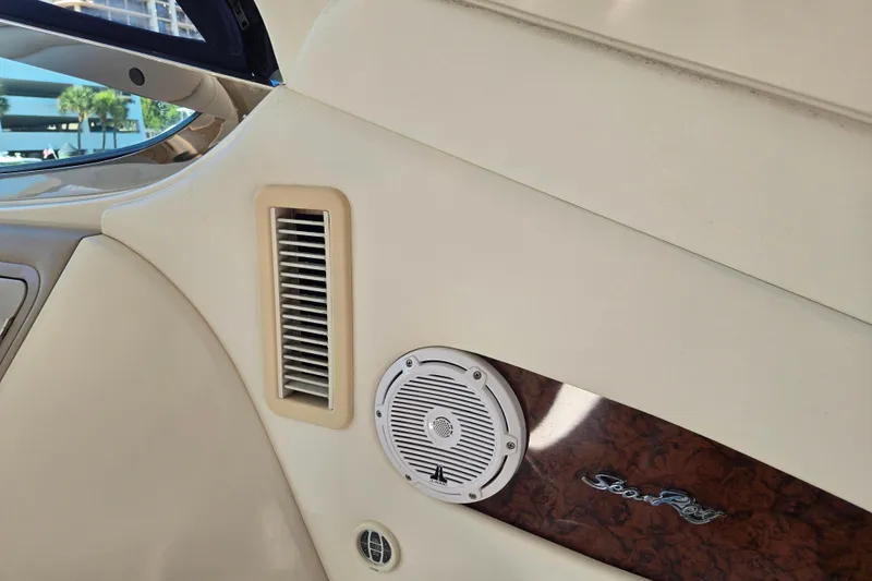 Slide: The Image of Interior detail of a 2000 Sea Ray 540 Sundancer yacht, featuring a speaker and vent. - 21