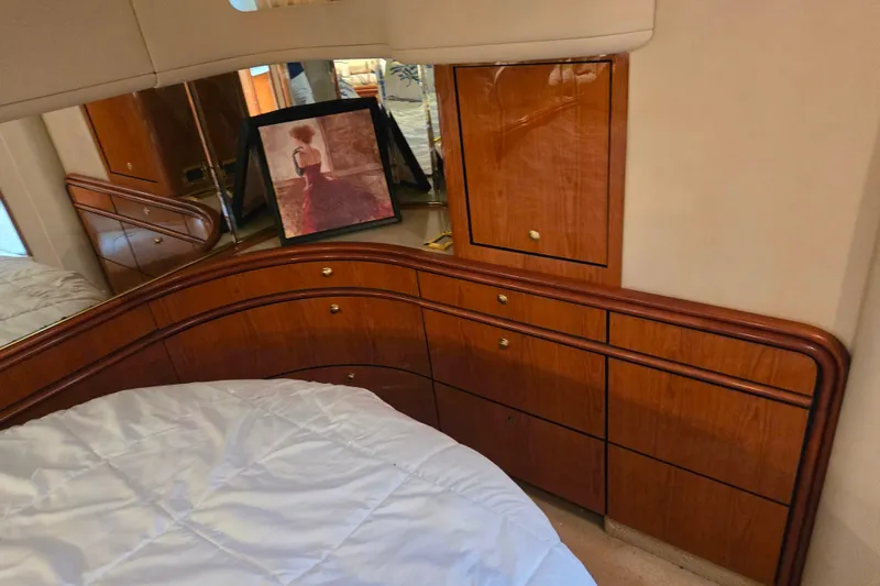 Slide: The Image of Luxurious cabin interior of 2000 Sea Ray 540 Sundancer yacht with elegant wood cabinetry. - 41