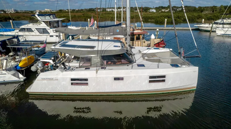 The Image of Nautitech 40 Open 2019 catamaran docked at marina. - 0