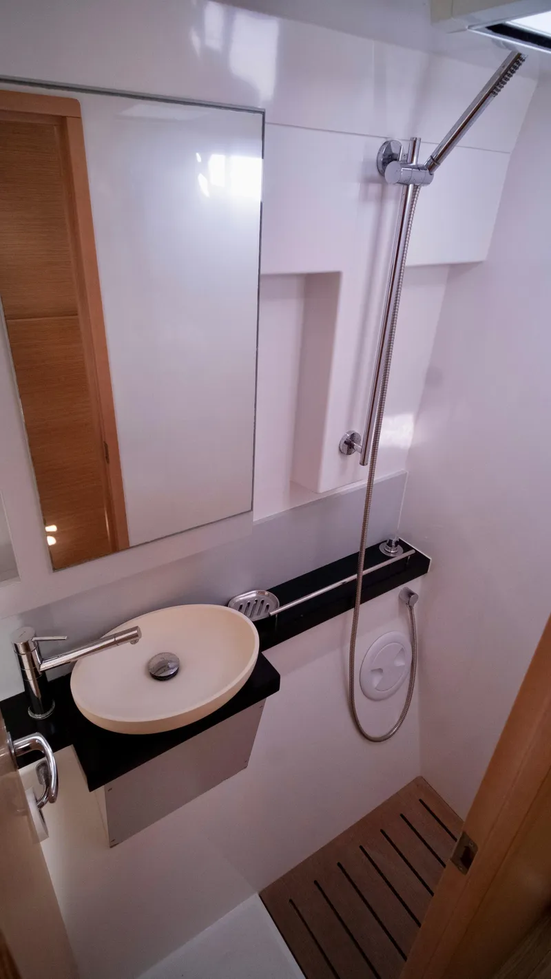 Slide: The Image of Modern bathroom on Nautitech 40 Open 2019 yacht. - 32