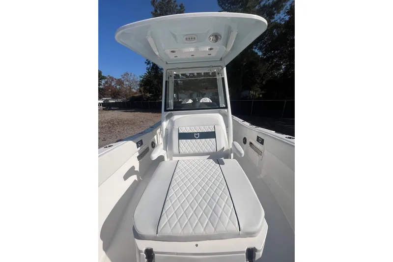 Slide: The Image of 2026 Sea Fox 268 Commander boat with a stainless steel boarding ladder. - 15