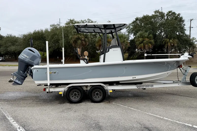 Slide: The Image of 2022 Sea Hunt BX 22 BR boat on trailer, parked outdoors. - 51