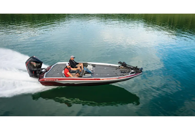 Slide: The Image of 2026 Ranger Z518 boat on trailer in outdoor storage area. - 4