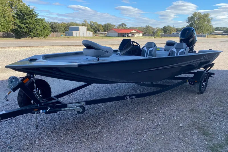 Slide: The Image of 2026 G3 Sportsman 1810 SE boat on trailer, parked outdoors. - 3