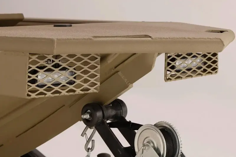 Slide: The Image of Manufacturer Provided Image: 2026 G3 Gator Tough 16 DK boat with protective mesh-covered lights. - 10