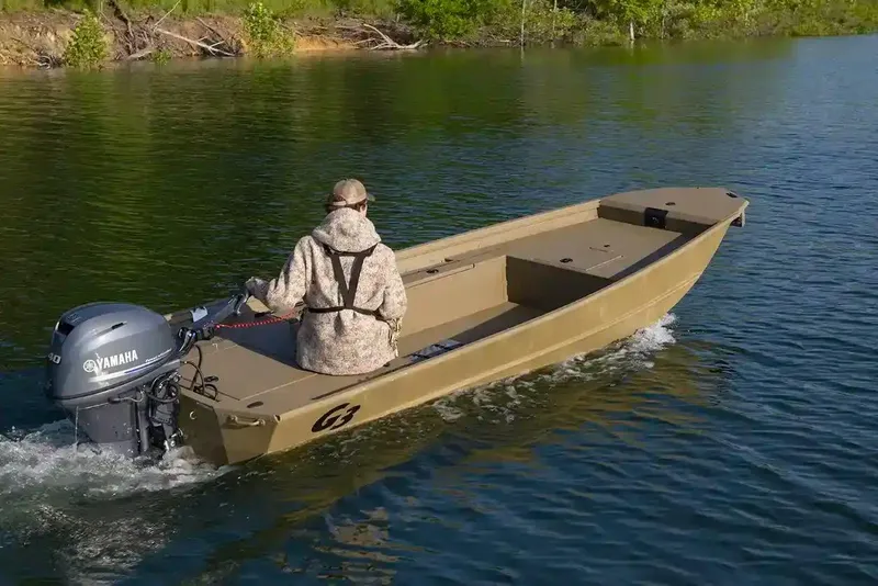 Slide: The Image of Manufacturer Provided Image: 2026 G3 Gator Tough 16 DK boat on water, powered by Yamaha outboard motor. - 9