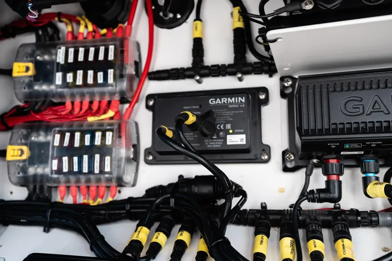 Slide: The Image of Electrical system of 2019 Mag Bay 33 CC boat with Garmin equipment. - 39
