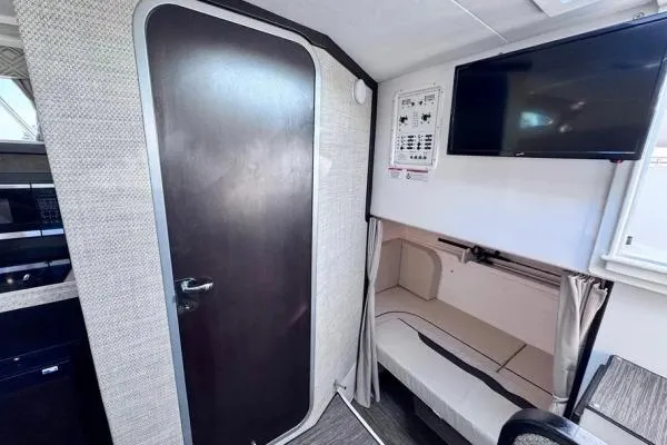 Slide: The Image of Interior of 2022 Stamas 370 Aegean boat with modern amenities and sleek design. - 22