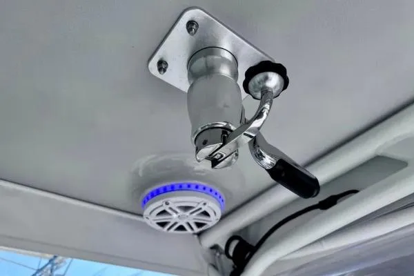 Slide: The Image of Ceiling-mounted handle and speaker on 2022 Stamas 370 Aegean boat. - 44