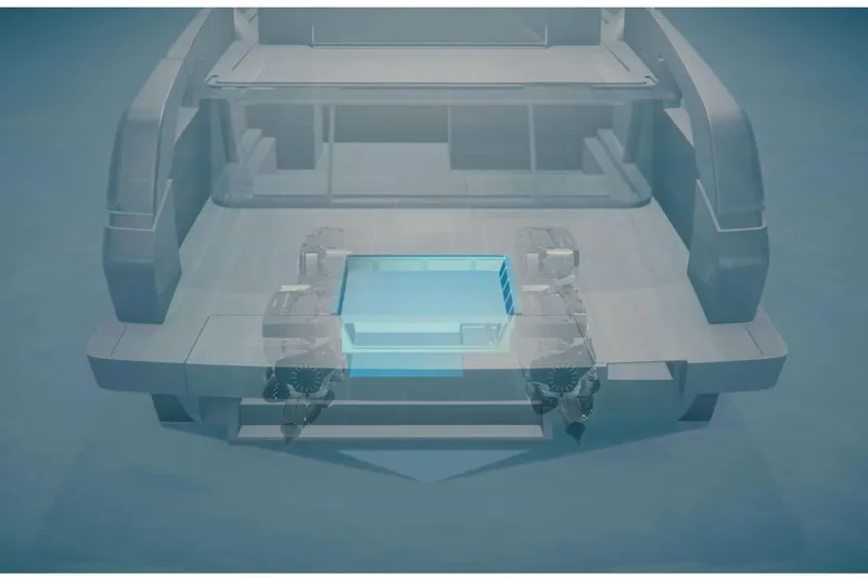 Slide: The Image of Sanlorenzo SX120 2027 yacht design, showcasing innovative propulsion system layout. - 26