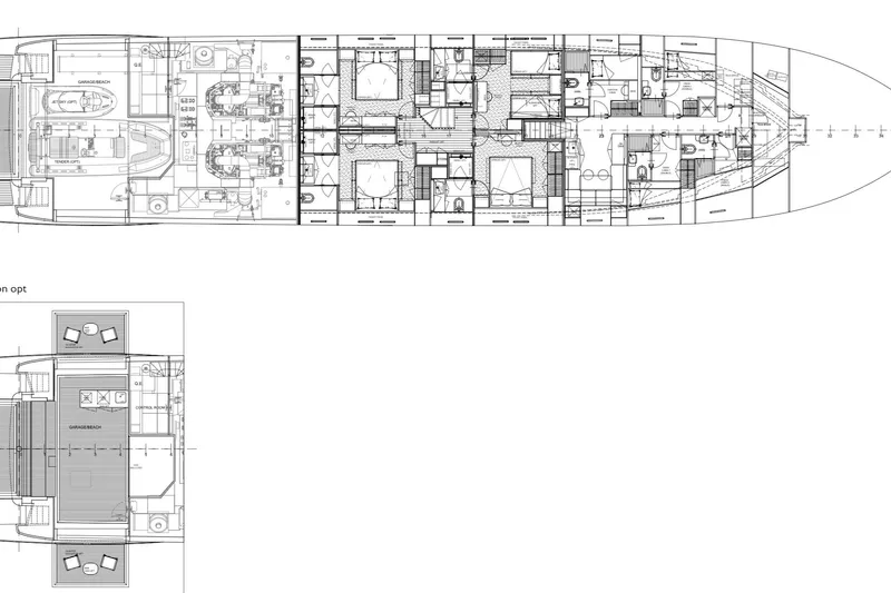 Slide: The Image of Floor plan of 2026 Sanlorenzo SL120A yacht, showcasing detailed layout and design. - 19