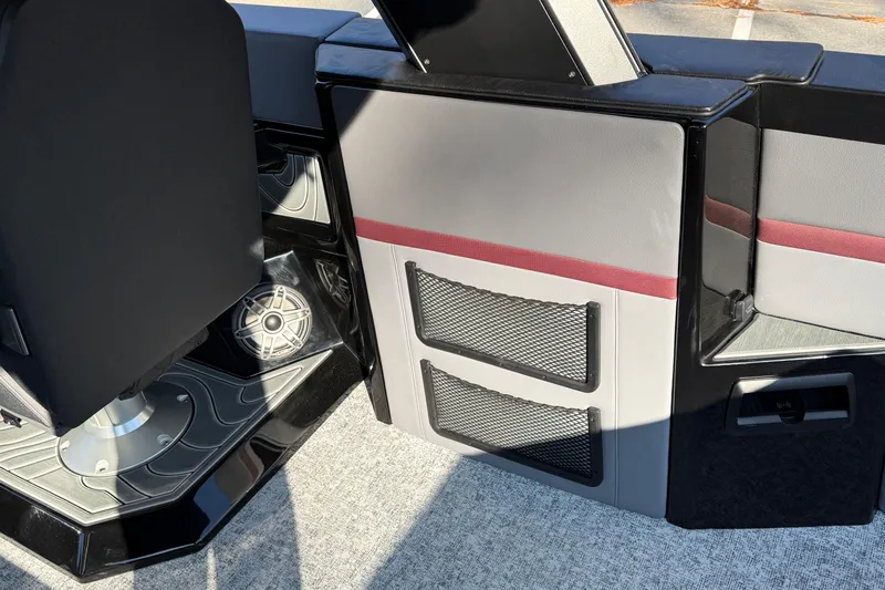 Slide: The Image of Interior of 2026 Revel RS25L boat with seating and speaker system. - 20