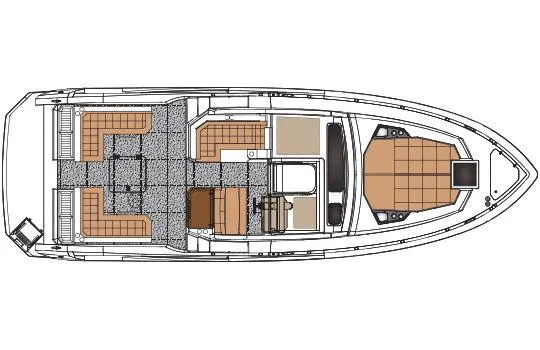 Slide: The Image of Manufacturer Provided Image: 2015 Cruisers Yachts 390 Express Coupe floor plan, top view layout. - 67