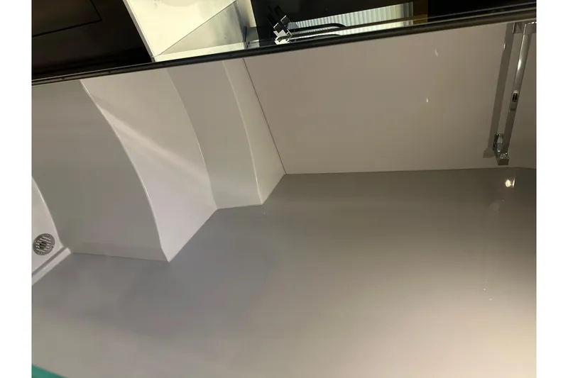 Slide: The Image of Interior view of 2021 Cruisers Yachts 390 Express Coupe, featuring sleek modern design. - 40