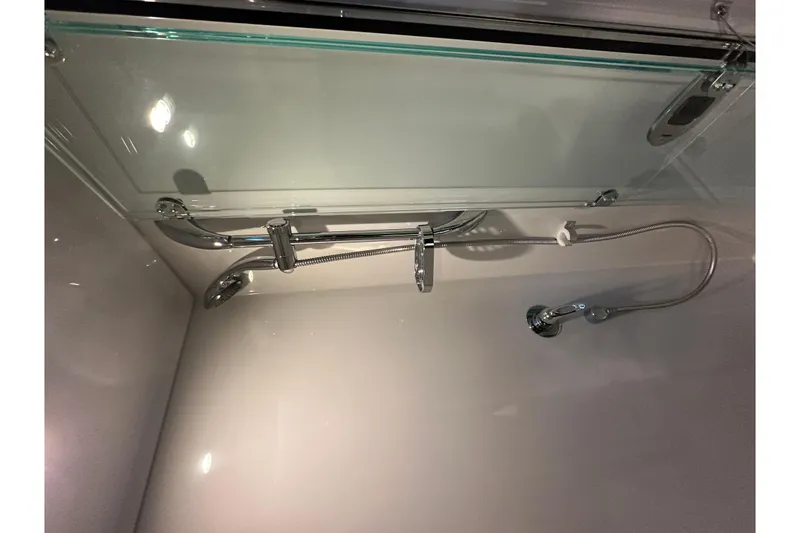 Slide: The Image of Shower area in 2021 Cruisers Yachts 390 Express Coupe with modern fixtures. - 41