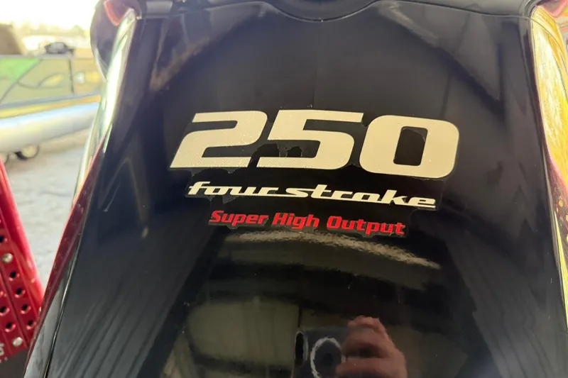 Slide: The Image of 2014 Ranger Z520 Comanche engine cover, 250 four-stroke, super high output label. - 20