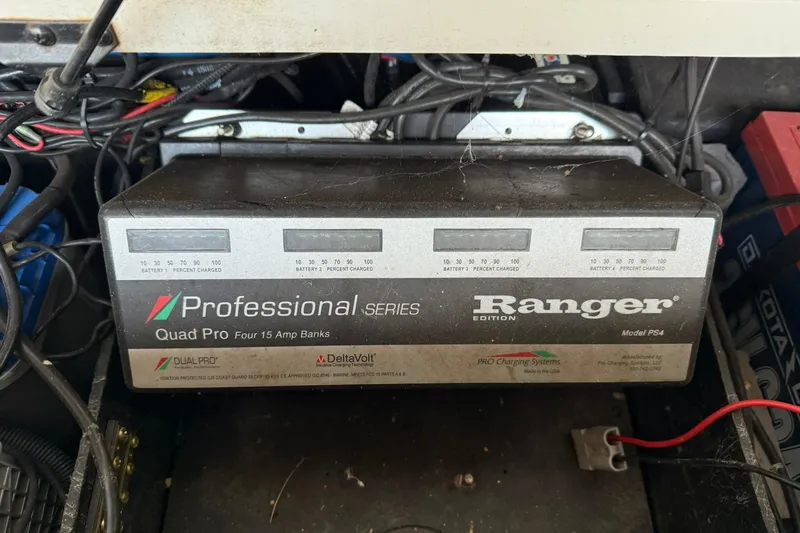 Slide: The Image of 2014 Ranger Z520 Comanche battery charger, Professional Series Quad Pro, four 15 amp banks. - 6