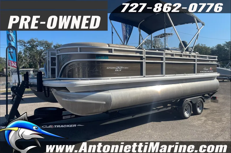 The Image of Pre-owned 2024 Sun Tracker SportFish 22 DLX pontoon boat for sale at Antonietti Marine. - 0