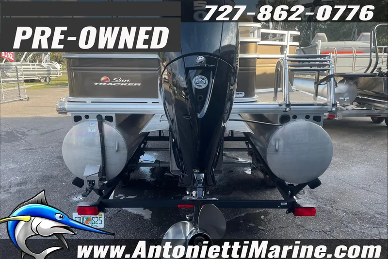Slide: The Image of Pre-owned 2024 Sun Tracker SportFish 22 DLX pontoon boat at Antonietti Marine. - 4