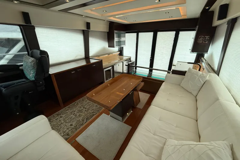 Slide: The Image of Luxurious interior of 2016 Tiara Yachts 50 Coupe with elegant seating and modern design. - 20