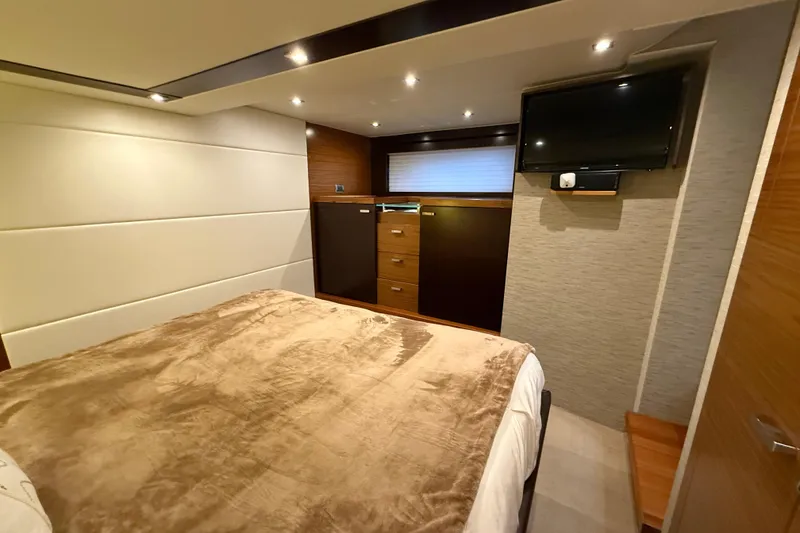 Slide: The Image of Luxurious bedroom interior of 2016 Tiara Yachts 50 Coupe with modern amenities. - 47