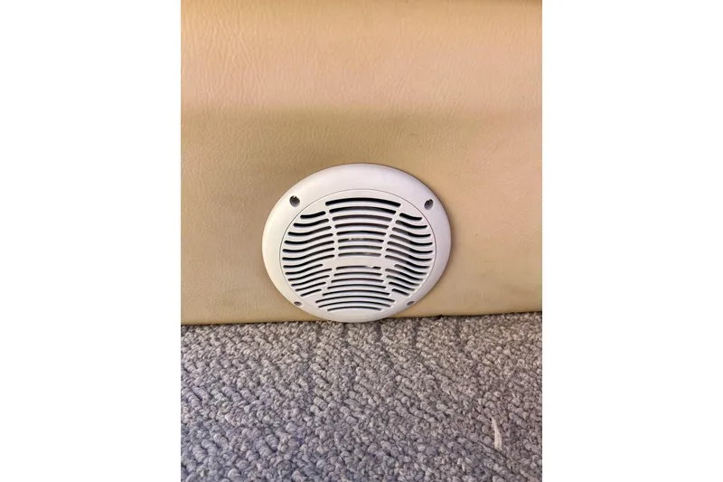 Slide: The Image of White speaker on beige surface, South Bay 417 CR, 2013 model. - 40