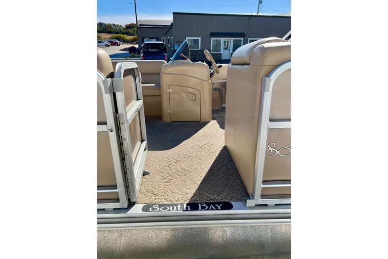 Slide: The Image of Mercury FourStroke EFI outboard motor on 2013 South Bay 417 CR boat. - 6