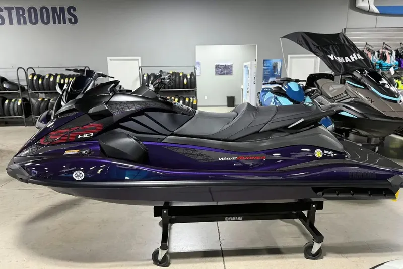Slide: The Image of 2026 Yamaha WaveRunner GP HO jet ski displayed in showroom. - 3