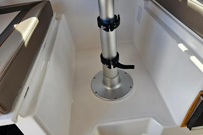 Slide: The Image of 2024 Cutwater C-248 Coupe interior with seating and table mount. - 28