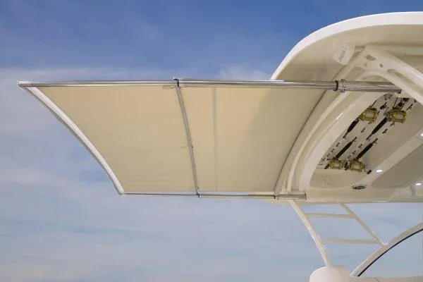 Slide: The Image of Manufacturer Provided Image: Grady-White Freedom 375 2015 boat with extended sunshade canopy. - 23