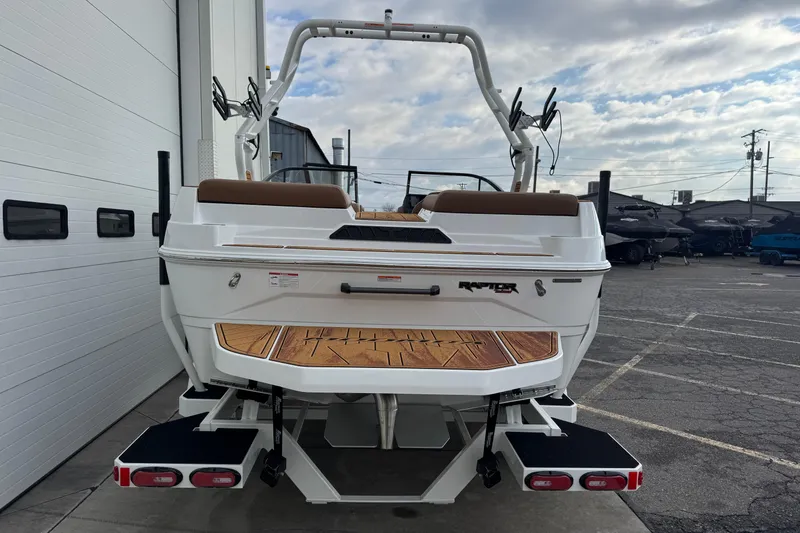 Slide: The Image of 2026 Moomba Mondo boat rear view, featuring sleek design and modern features. - 3