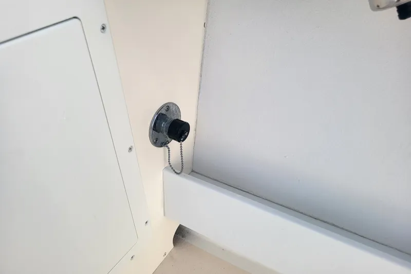 Slide: The Image of 2021 Steiger Craft 255 DV MIAMI boat interior detail with a chain plug. - 73