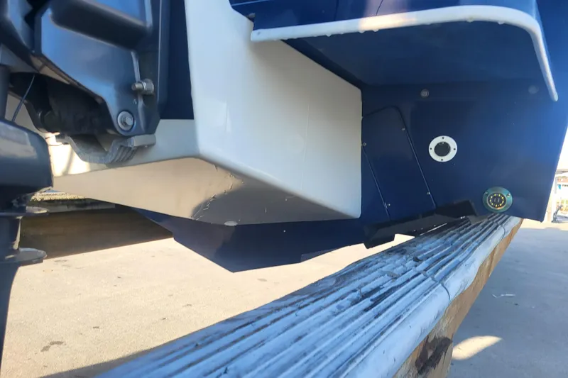 Slide: The Image of 2021 Steiger Craft 255 DV MIAMI boat hull and propeller detail. - 80