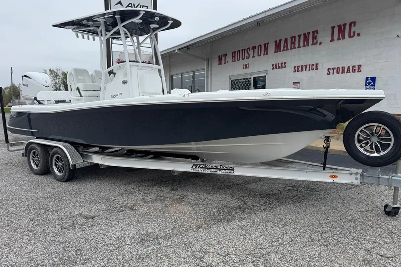 Slide: The Image of 2026 BlackJack 256 Coastal boat on trailer at Mt. Houston Marine, Inc. dealership. - 4